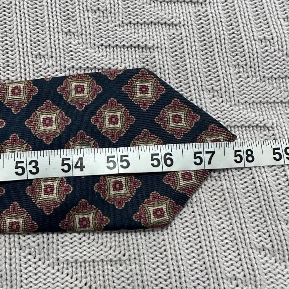 Vintage Coach black geometric Italian silk tie - Picture 5 of 6